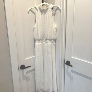 White House black marker dress - white and sparkles midi length dress